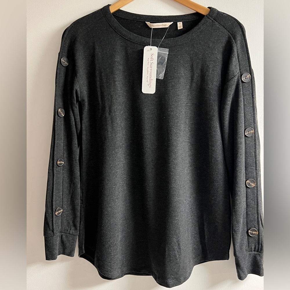 Soft Soroundings Button Sleeve Sweater